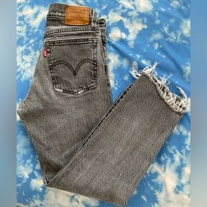 Levi’s high waisted gray jeans